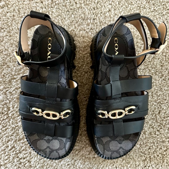 Coach lug sole sandals size 6.5/7 - Picture 2 of 5